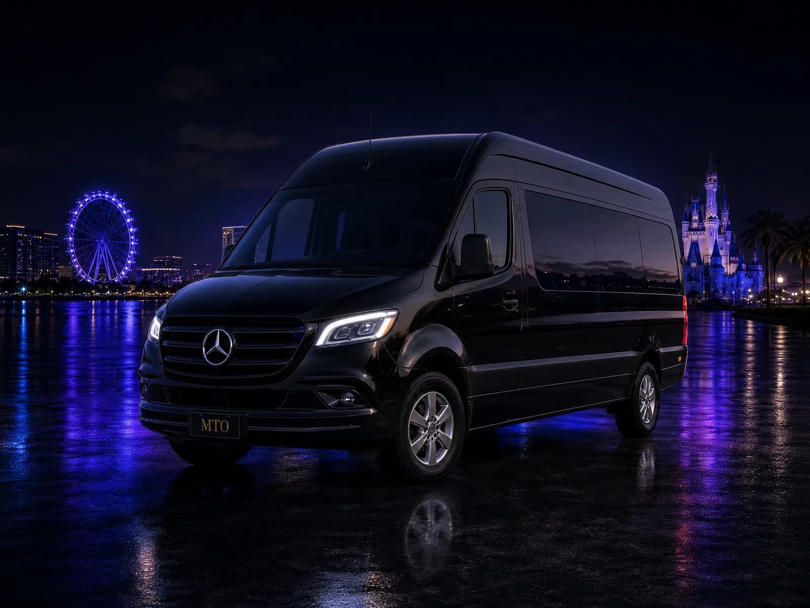 14 Pax Luxury Van black luxury vehicle